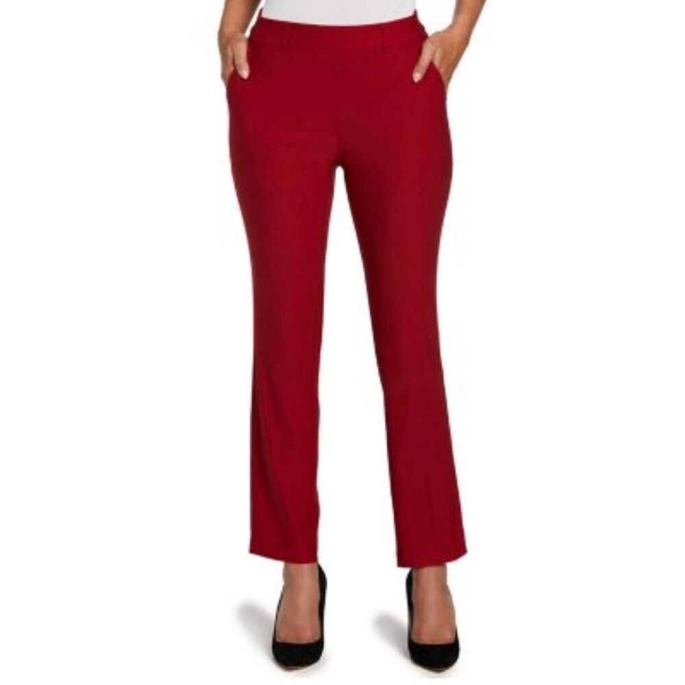 Rafaella Women’s Millennium Stretch Pants Size 14 Windsor Wine - Picture 3 of 7